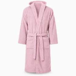 Accappatoio con cappuccio chicco di riso Rosa