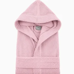 Accappatoio con cappuccio chicco di riso Rosa