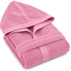 Accappatoio con cappuccio Elegant Rosa