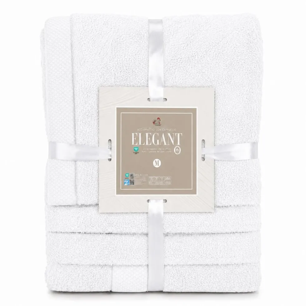 Accappatoio con cappuccio Elegant Bianco