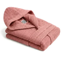 Accappatoio Con Cappuccio in Spugna Boutique Rosa