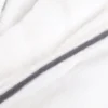 Accappatoio in Spugna Cimato Scialle con piping Bianco