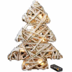 Albero Bianco/Oro con luci Led