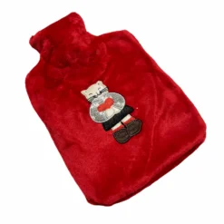 Borsa dell'acqua calda Gattino con cuore ricamato