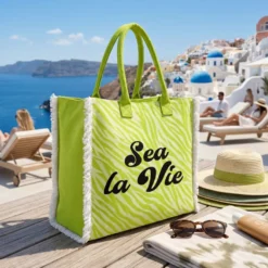 Borsa Mare con zip Sea La Vie Verde
