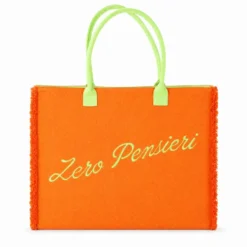 Borsa Mare con zip Zero Pensieri Arancione