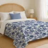 Boutis copriletto Double face Tibet Blu Piazza e mezzo