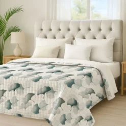 Boutis copriletto Double face Fiona Ginkgo Soft Singolo