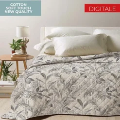 Boutis Trapuntino mezzastagione Stampa Digitale Dalisia Grigio Singolo