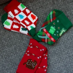 Calze Natalizie in Scatola Regalo Alberelli