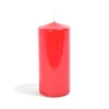Candela Pillar Lucida Rossa in Cera 8 x 20 cm