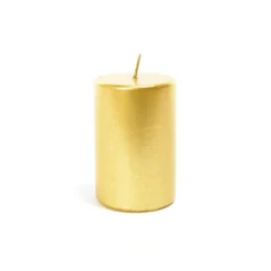 Candela Pillar Oro in Cera 5 x 7 cm