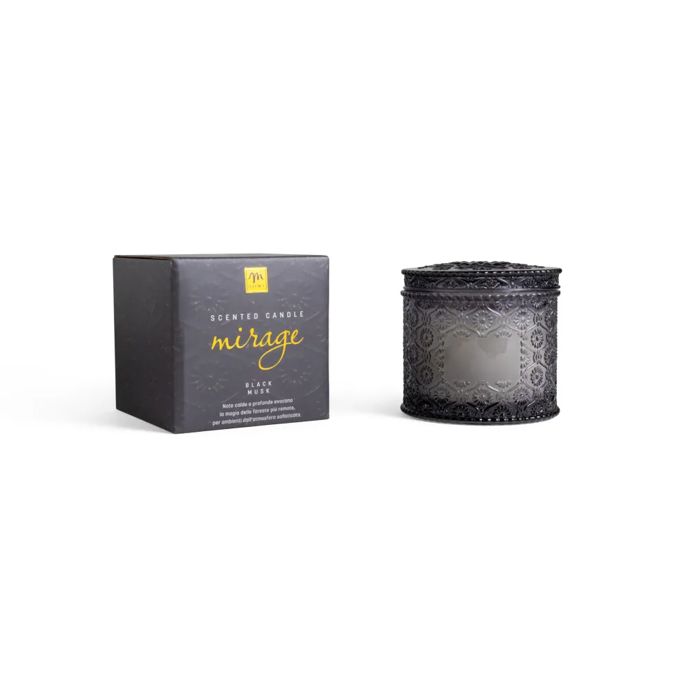 Candela profumata Black Musk in Vetro in Scatola Regalo