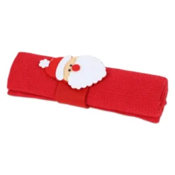 Canovaccio nido d'ape Navidad con Portatovagliolo in Feltro Babbo Natale
