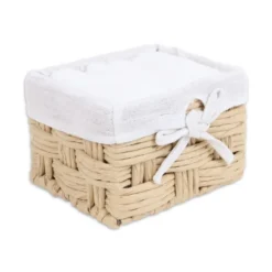 Cestino 4 Lavette in Spugna Lien Bianco