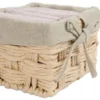 Cestino 4 Lavette in Spugna Lien Beige