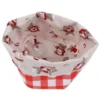Cestino Portapane in Cotone Doubleface Orsetti Cuore fondo Beige