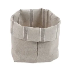 Cestino Portapane in Cotone Doubleface California Beige