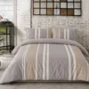 Completo Copripiumino Stone Washed Matilde Grigio Matrimoniale DIS. 60