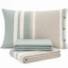 Completo Copripiumino Stone Washed Matilde Verde Matrimoniale DIS. 60