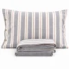 Completo Copripiumino Stone Washed Matilde Grigio Matrimoniale DIS. 10