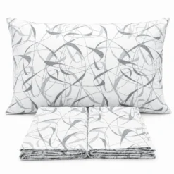 Completo Lenzuola Abstract Grigio matrimoniale