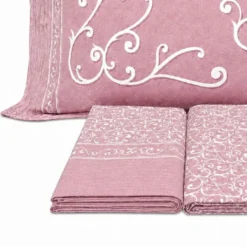 Completo Lenzuola A.Carlucci Ginevra Rosa Matrimoniale