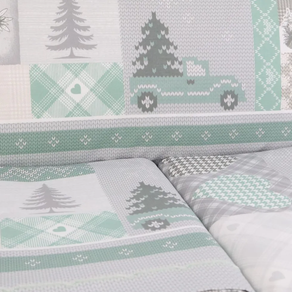 Completo Lenzuola Alpi Verde Singolo