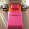 Completo Lenzuola Amelia Fuxia/Arancio Singolo