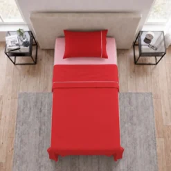 Completo Lenzuola Amelia Rosa/Rosso Singolo