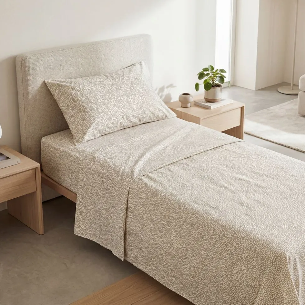 Completo Lenzuola Blot sassolino beige singolo