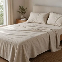 Completo Lenzuola Blot sassolino beige matrimoniale