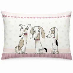 Completo Lenzuola Cagnolini rosa Matrimoniale