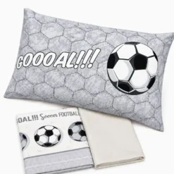 Completo Lenzuola Calcio Grigio Piazza e mezzo