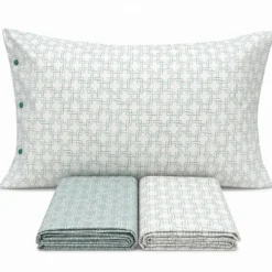 Completo Lenzuola catena verde singolo