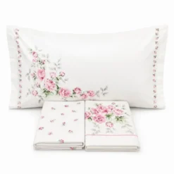 Completo Lenzuola Cloe rose rosa singolo