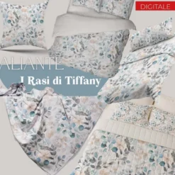 Completo Lenzuola copriletto Aliante in Raso di puro cotone Matrimoniale