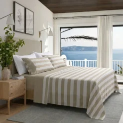 Completo Lenzuola CREOLE Marea Beige Matrimoniale