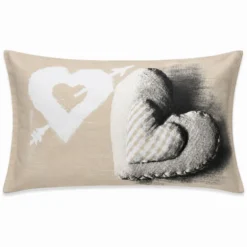 Completo Lenzuola Cuori appesi beige Singolo