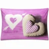 Completo Lenzuola Cuori appesi lilla Matrimoniale