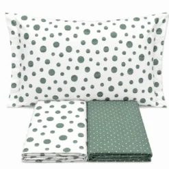 Completo Lenzuola Dandy pois verde Singolo