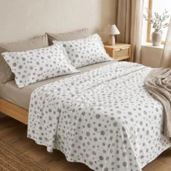 Completo Lenzuola Dandy pois tortora Singolo
