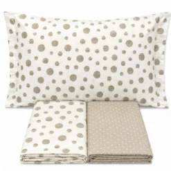 Completo Lenzuola Dandy pois tortora Singolo