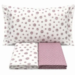 Completo Lenzuola Dandy pois rosa Singolo
