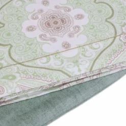 Completo Lenzuola Giusy Cavalieri Arabesque Verde Matrimoniale VAR. 86