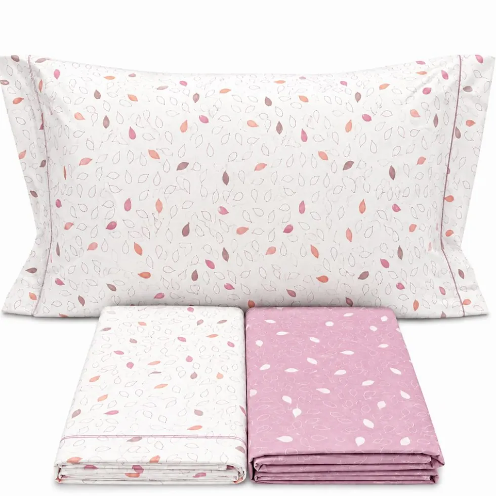 Completo Lenzuola Goccia rosa Singolo