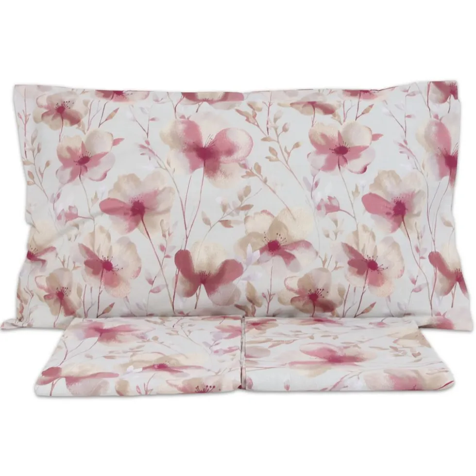 Completo Lenzuola Helvia Rosa Matrimoniale