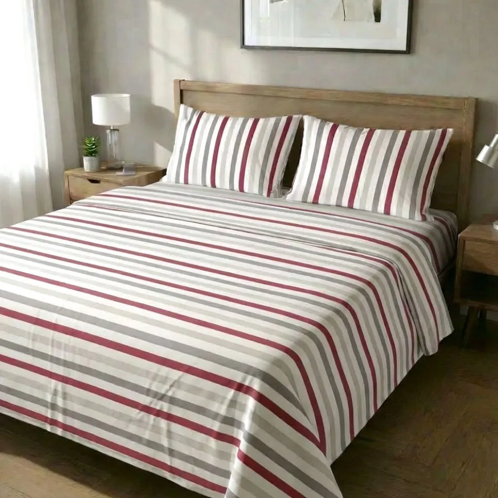 Completo Lenzuola James bordeaux singolo