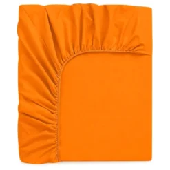 Completo Lenzuola Joli Federe con bottoni Arancio Matrimoniale