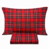 Completo Lenzuola Kilt rosso piazza e mezzo